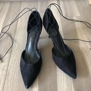 black topshop crossover high heels